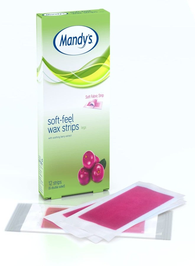 Mandy's Mandy’s Soft Feel Wax Strips for Legs & Body – Hair Removal Waxing Strips – 6 Double Sided Fabric Strips - Image 1